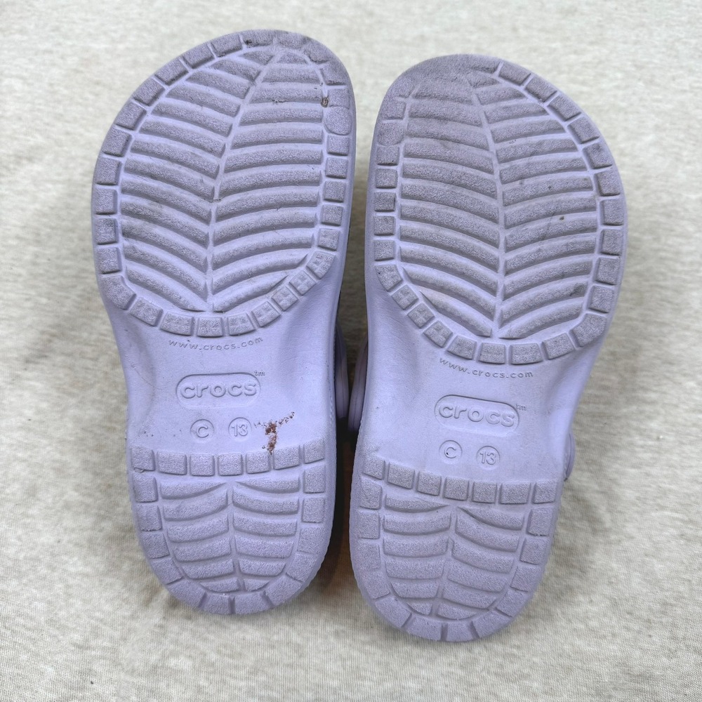 Kids Crocs Classic Clog Lavender Purple Size C13 Slip On Shoes - Picture 4 of 5